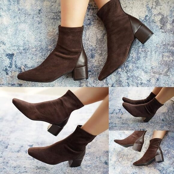 C. Paravano Chelsea Ankle Boots Eu 38 US 7 Brown New Other - Picture 2 of 11